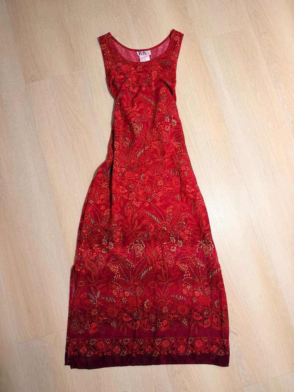 R&K Maxi Dress Red Floral